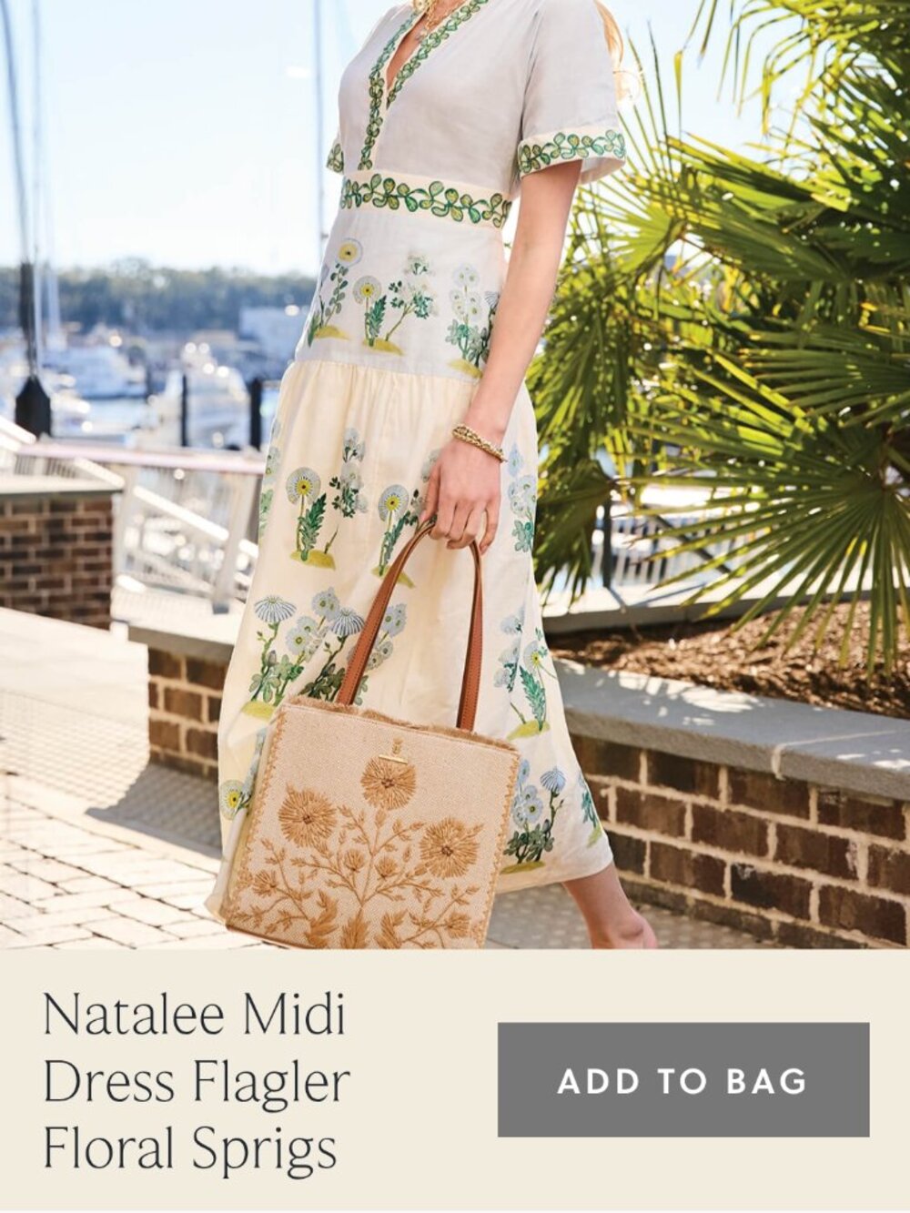 Spartina 449 Flagler Fern Sprig midi dress
